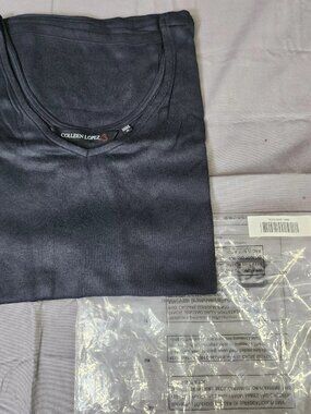 Colleen Lopez Womens Plus Size 3X Tank Top Dark Gray Scoop Neck Stretch Knit